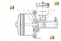 Насос форсажной камеры в сборе