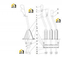 Рычаг управления с комплектующими 251700414