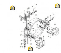 Тормоз ручной КПП в сборе