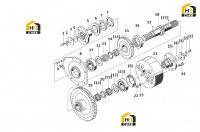 Вал выходной КПП в сборе