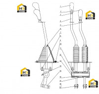 Система двухсекционного рычага управления
