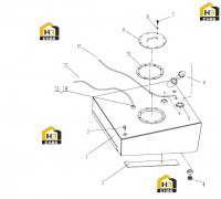 Бак топливный 0041708000