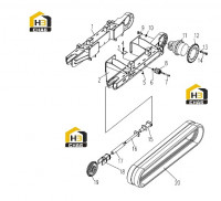 Рама гусеничная 0041701001&0041701033