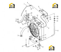 Радиатор в сборе 0041707004