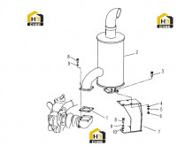 Система глушителя 0041707003