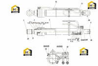 Цилиндр стрелы левый