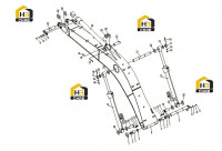 Цилиндр стрелы левый и правый 310800110