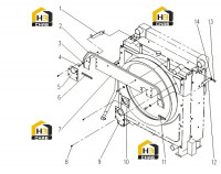 Крепление корпуса вентилятора