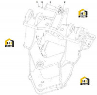 Цилиндр крепления ковша к раме 252910974
