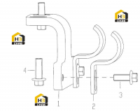 Крепление трубы возврата масла 252909509