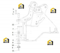 Муфта передняя и задняя соединительная шасси 252910984