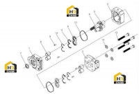 Насос шестеренный в разборе 803007063