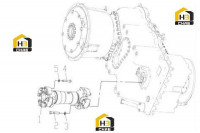 Ось промежуточная передачи 252117645