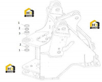 Отверстие шарнирное передней рамы 252910985