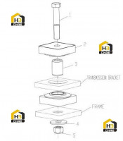Подушка КПП 253009280