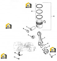 Поршень и шатун в сборе PP8466-05