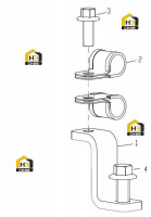 Узел крепления шланга рулевого механизма 252909538