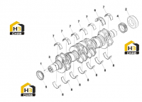 Вал коленчатый и вкладыши BB9206