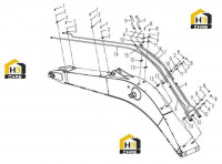 Трубопровод рабочей системы ковша