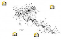 Дифференциал задний и диск стояночного тормоза