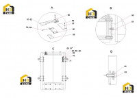 Балка поперечная в сборе SDJ450.2 A810421000786 (часть 3)