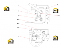 Схема расположения главного клапана