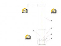 Вал направляющего колеса 13552532