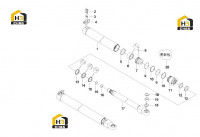 Цилиндр перемещения правый 11250059
