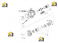 Насос двойной с комплектующими B220301000240 (часть 2)