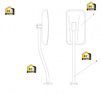 Зеркало заднего вида левое 10201511