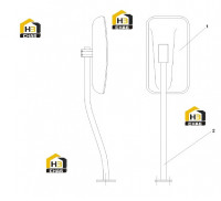 Зеркало заднего вида правое 10182064