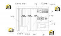 Схема электрического шкафа управления кабиной 13120382