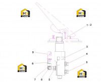 Схема установки детали тормозного клапана 12874447