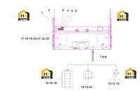 Схема установки переключателя и радиоприемника на передней панели 13484262