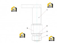 Вал направляющего колеса 13552549