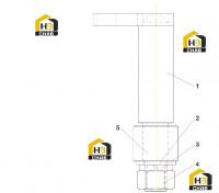 Вал направляющего колеса 13552532