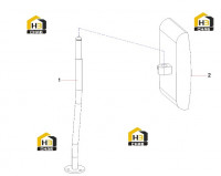 Зеркало заднего вида (справа) 10182064