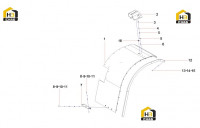 Брызговик правый 12457630