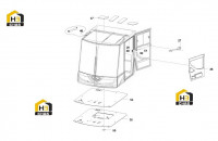 Кабина в сборе JMSC01 12370924 (часть 4)
