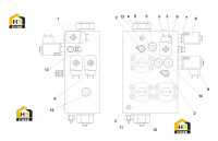 Комплект клапанов телескопического цилиндра 12217283 (часть 1)