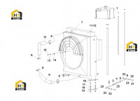 Радиатор с комплектующими 12450274