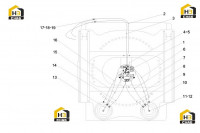 Система гидравлическая поворотной платформы A810201060301 (часть 1)