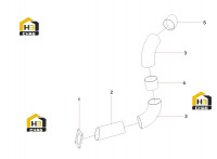 Труба выхлопная с комплектующими 11144406