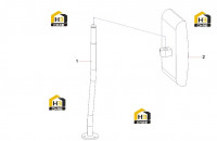 Зеркало заднего вида левое 10201511