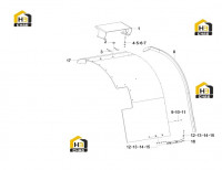Брызговик правый 13723413