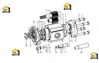 Насос двойной с комплектующими B220301000240 (часть 1)
