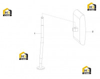 Зеркало заднего вида левое 10201511