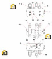 Группа клапанов с боковым переключением