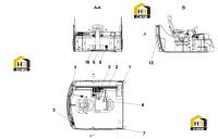 Схема электрическая компоновки кабины