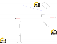Зеркало заднего вида левое